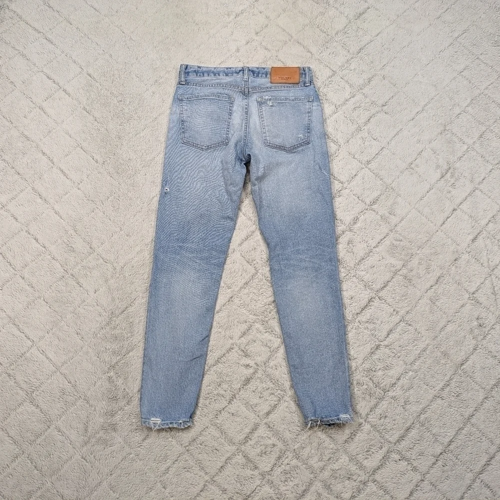 Moussy Jeans Women's 25 Blue Light Vintage Qualls Skinny Distressed Cotton 26”